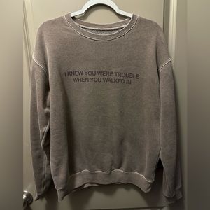 UO x Taylor Swift “I Knew You Were Trouble” Crewneck